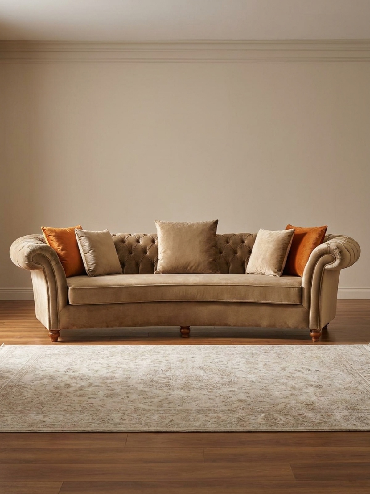 Adaçayı Louis XV puf koltuk